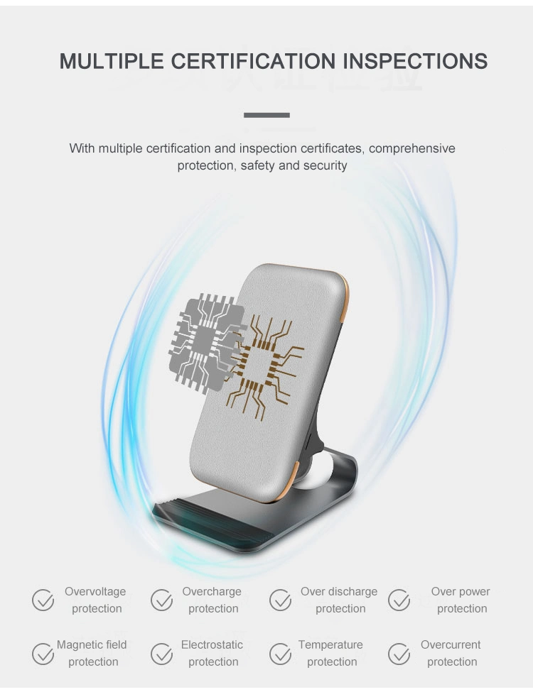 Aluminum Alloy Mobile Phone Holder Qi Wireless Charger Fast Charging Pad