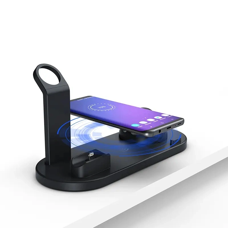 10W 4 in 1 Carregador Wireless Charger Smartphone Docking Charging Station Stand Pad Fast Mobile Phone Charger