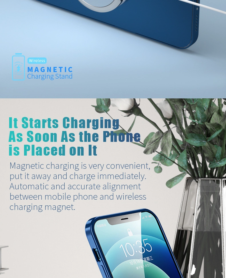 Hot Sell 15W Phont Stand Fast Charging Universal Magnetic Wireless Charger