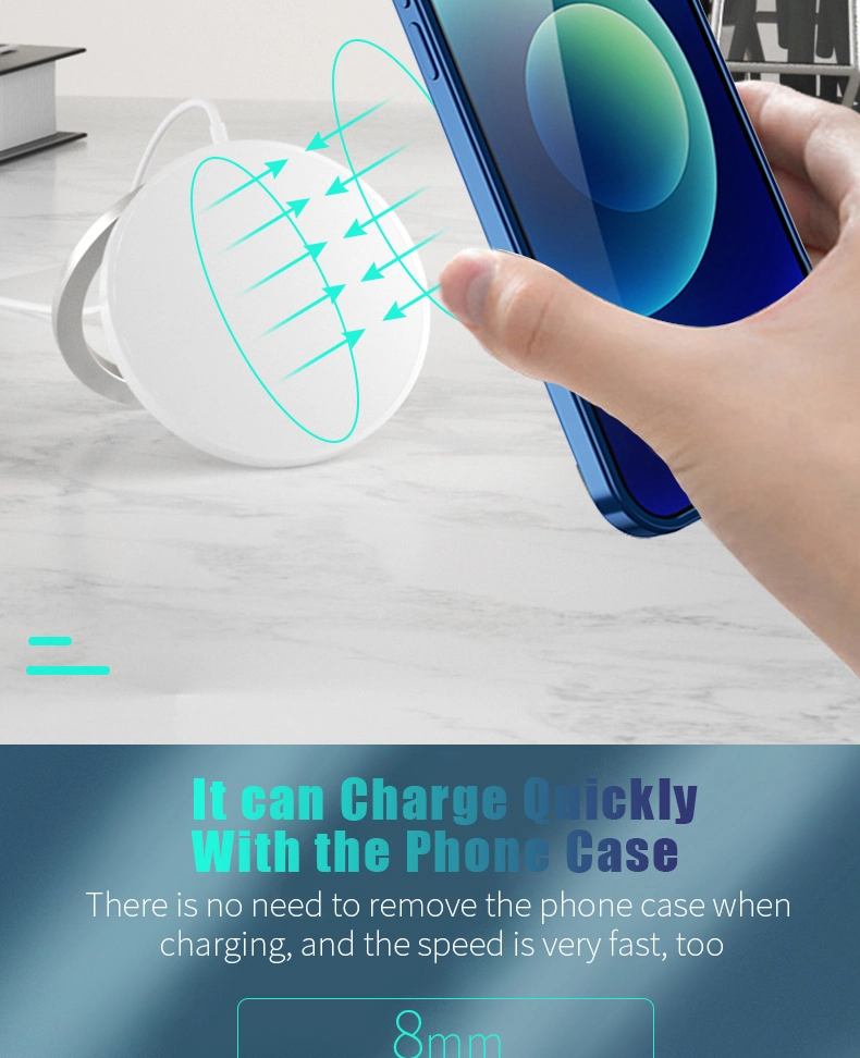 Hot Sell 15W Phont Stand Fast Charging Universal Magnetic Wireless Charger