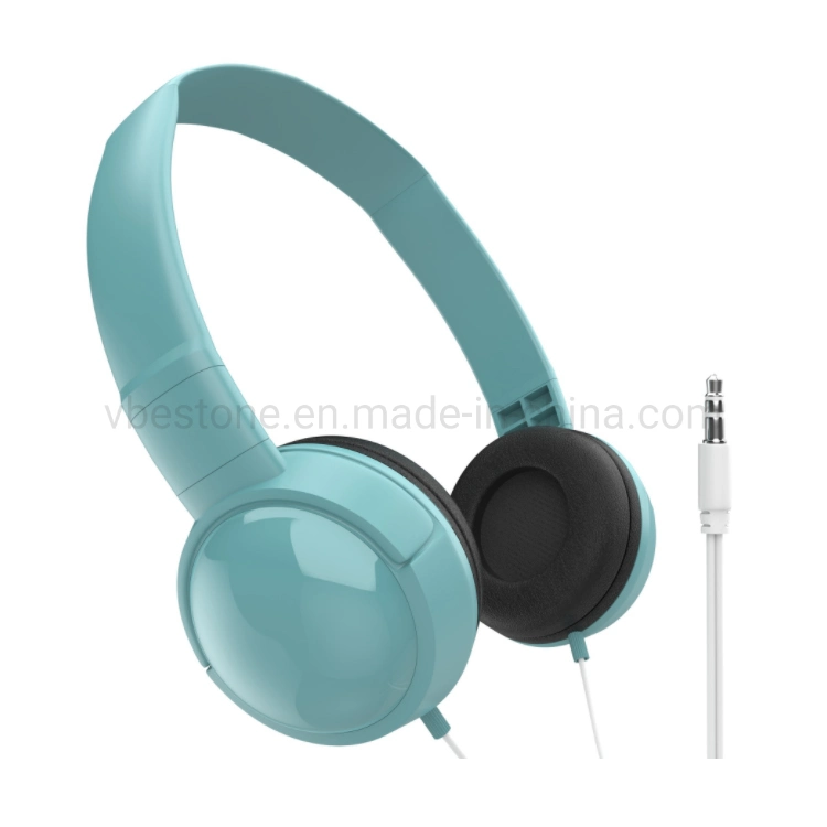 Macaron Color 3.5mm Cheap Disposal Headset Airplane Earbuds Kids on Ear Wired Headphone
