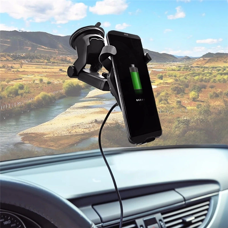 Infrared Automatic Sensor Cell Phone Fast Wireless Car Charger with Holder
