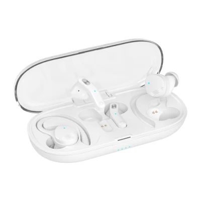 Wholesale New Custom OEM Tws Couple Wireless Headphones Bluetooth 5.1 in Ear Earbuds Hook with Charging Box